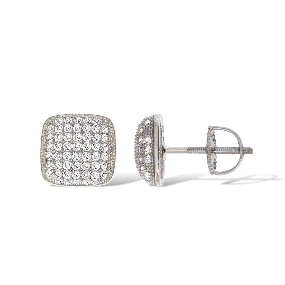 Micro pave diamond stud earrings sale