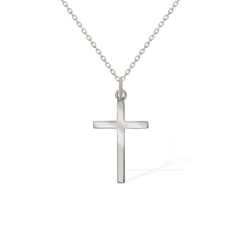 Gemvine Sterling Silver Spiral Cross Pendant Necklace + 18 Inch Adjustable Chain