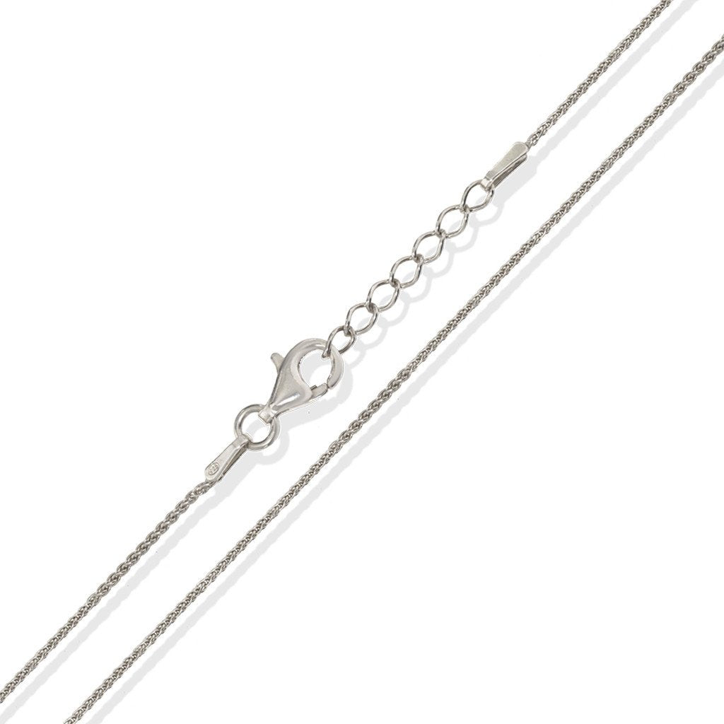 Gemvine Sterling Silver Large Rectangle Pendant Necklace + 18 Inch Adjustable Chain