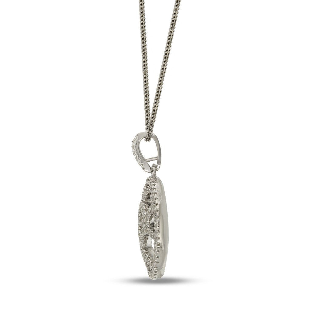 Gemvine Sterling Silver Elegant Pendant Necklace + 18 Inch Adjustable Chain