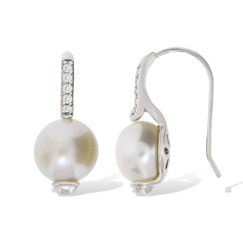 Gemvine Sterling Silver Freshwater Pearl Stylish Women's Drop Earrings